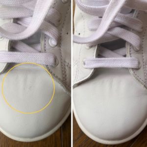 落ちないシミには重ね塗りをかなり繰り返したところキレイになりました。